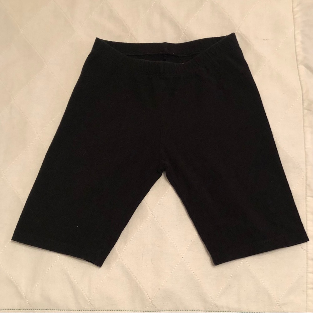 girls size L (10-12) black & denim shorts